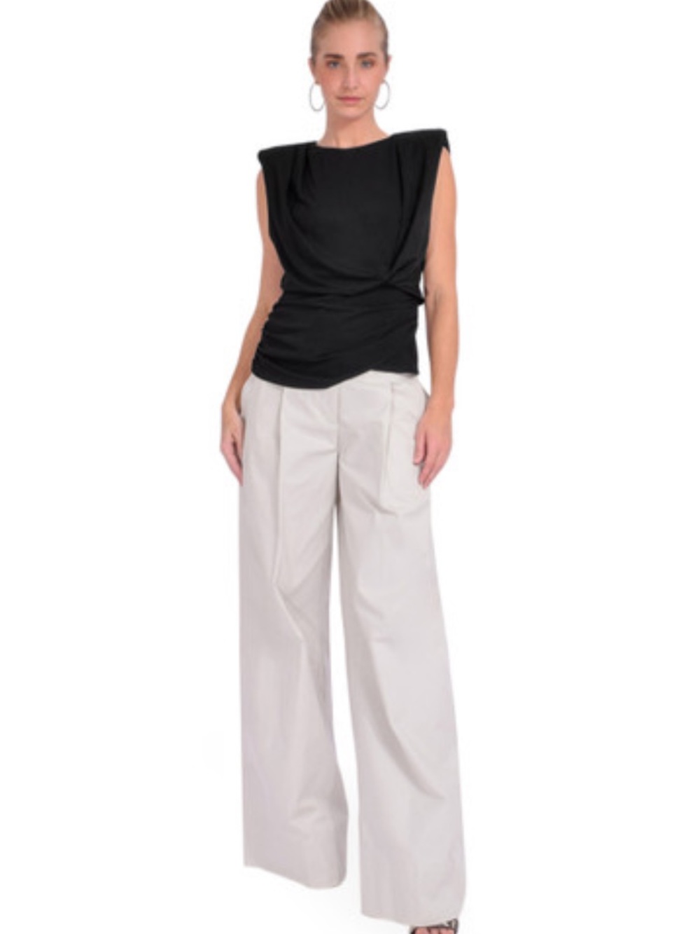 3.1 PHILLIP LIM Double Pleated Trouser Wide Leg Pant NWT Size 8 Color:Cement